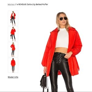 X REVOLVE CALLA LILY BELTED PUFFER